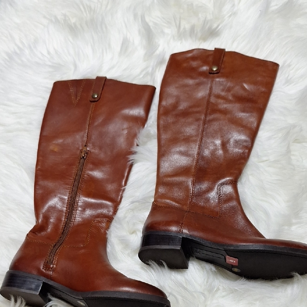 Brown Leather Knee-High Boots INC Size 6